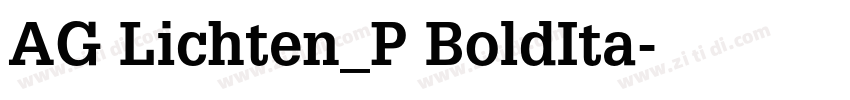 AG Lichten_P BoldIta字体转换